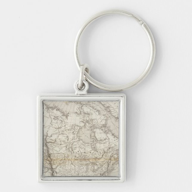 North America Map Key Ring (Front)