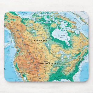 North America Map Mouse Mat