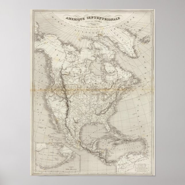 North America Map Poster (Front)