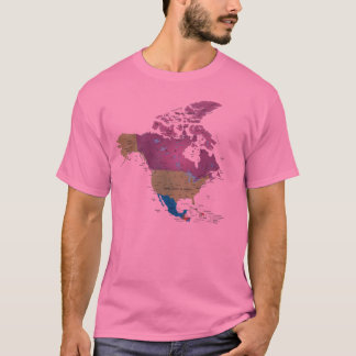 NORTH AMERICA MAP T-SHIRT