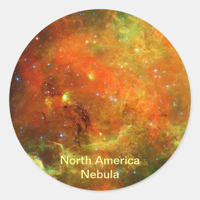 North America Nebula Classic Round Sticker (Front)