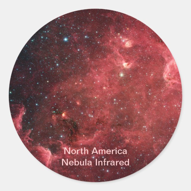 North America Nebula Infrared Classic Round Sticker (Front)
