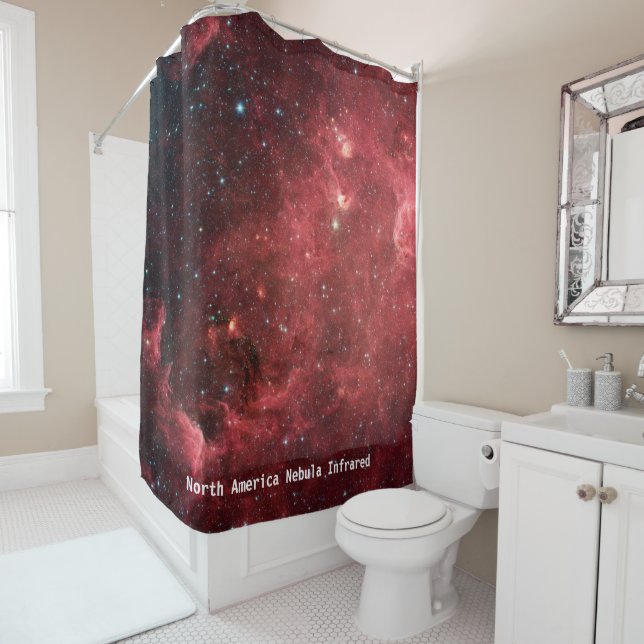 North America Nebula Infrared Shower Curtain (In Situ)