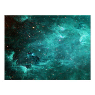 North America Nebula Turquoise Poster