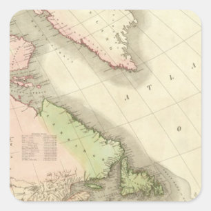North America Northeast Square Sticker