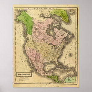 North America Olney Map Poster