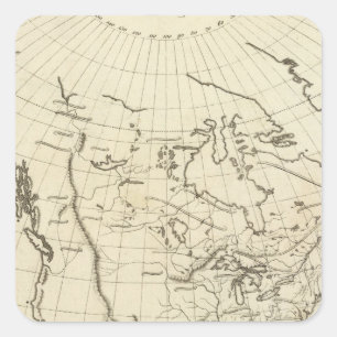 North America outline map Square Sticker