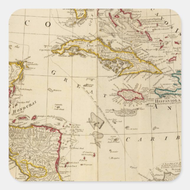 North America south Square Sticker (Front)