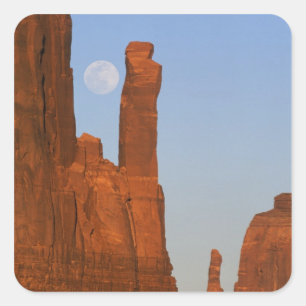North America, U.S.A., Utah, Monument Valley, 2 Square Sticker