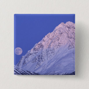 North America, USA, Alaska, Knik River, 15 Cm Square Badge