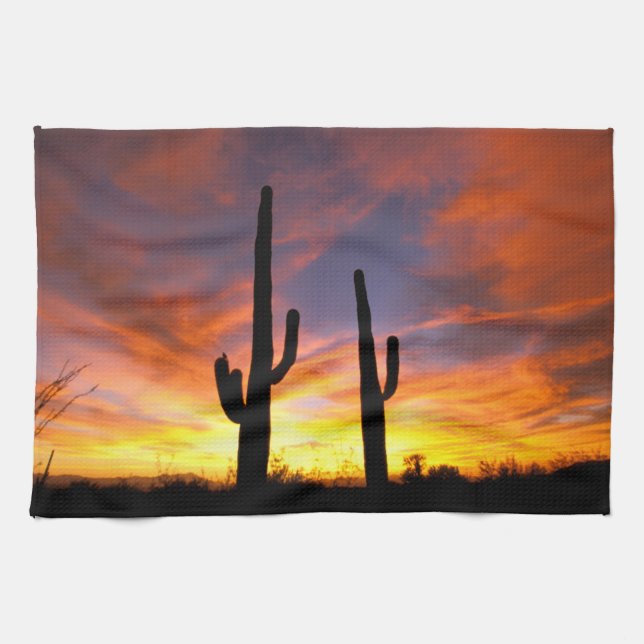 North America, USA, Arizona, Sonoran Desert. Tea Towel (Horizontal)