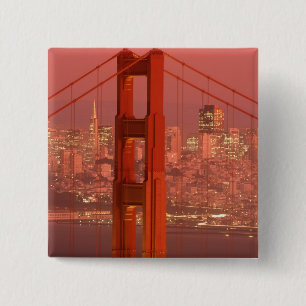 North America, USA, California, San Francisco. 15 Cm Square Badge