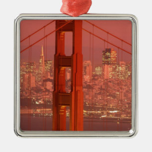 North America, USA, California, San Francisco. Metal Tree Decoration