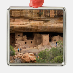 North America, USA, Colorado. Cliff dwellings Metal Tree Decoration