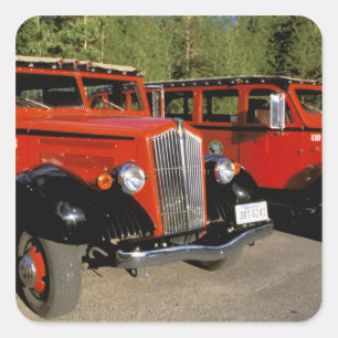 North America, USA, Montana. Classic 1934 Ford Square Sticker