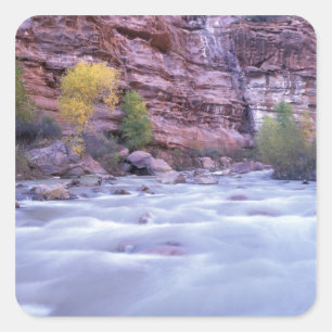 North America, USA, Utah, Zion National Park. 2 Square Sticker