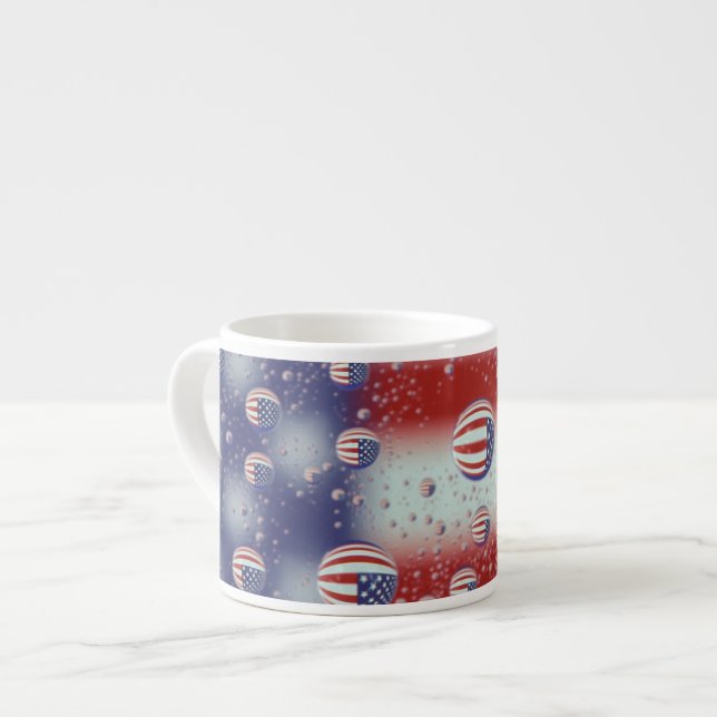 North America, USA, WA, Redmond, U.S. Flag Espresso Cup (Front Left)
