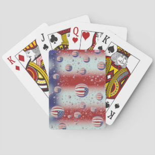 North America, USA, WA, Redmond, U.S. Flag Playing Cards