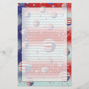 North America, USA, WA, Redmond, U.S. Flag Stationery
