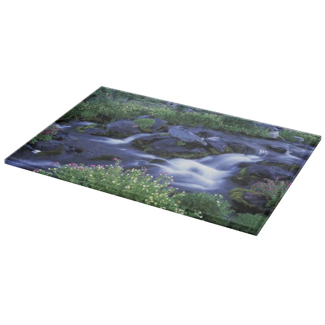 North America, USA, Washington, Mt. Rainier 3 Cutting Board (Corner)