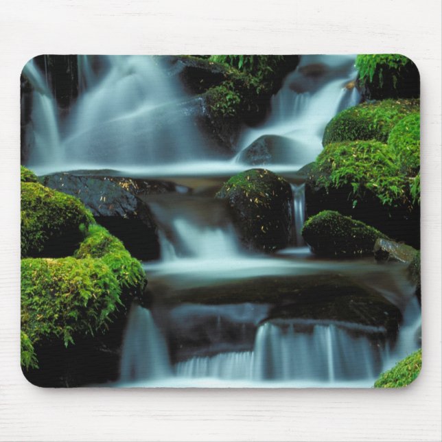 North America; USA; Washington, Sol Duc Cascade Mouse Mat (Front)