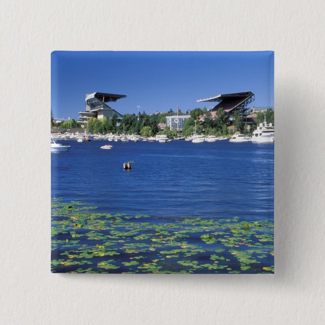 North America, USA, Washington State, Seattle, 15 Cm Square Badge (Front)