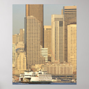 North America, USA, Washington State, Seattle. Poster