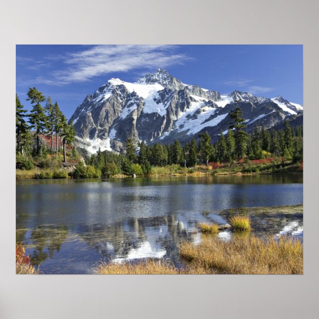 North America, Washington, Cascades. Mt. Shuksan Poster (Front)