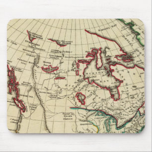 North America with boundaries outlined Mouse Mat