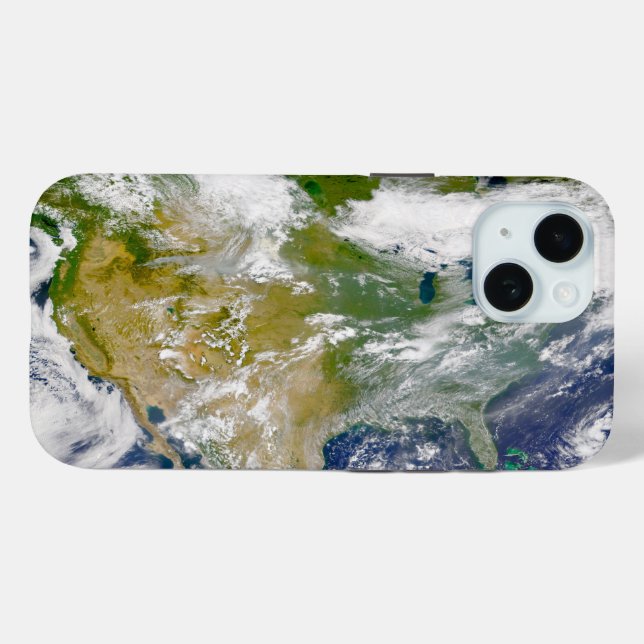 North America With Smoke Visible In Locations. Case-Mate iPhone Case (Back (Horizontal))