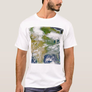 North America With Smoke Visible In Locations. T-Shirt