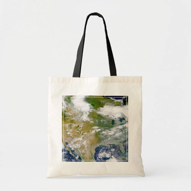 North America With Smoke Visible In Locations. Tote Bag (Front)