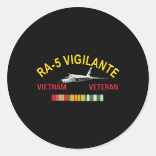 North American A-5 Vigilante Vietnam Veteran A 5 V Classic Round Sticker