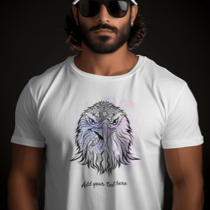 North American Bald Eagle Art Blue Purple Unisex T-Shirt