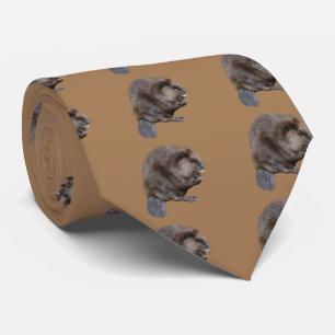 North American beaver Tie