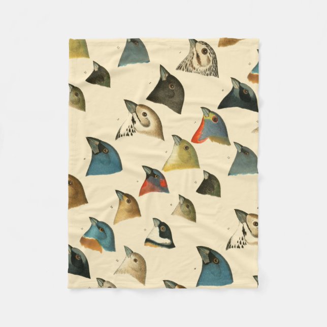 North American Birds Fleece Blanket (Front)