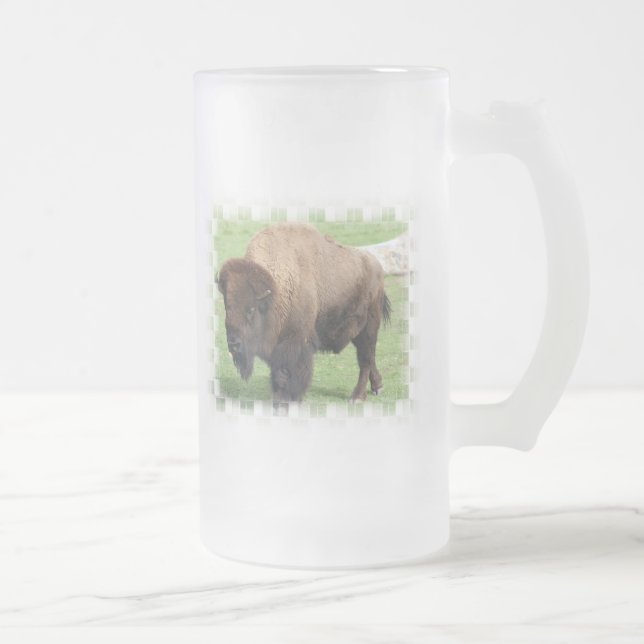 North American Bison Frosted Beer Mug (Right)