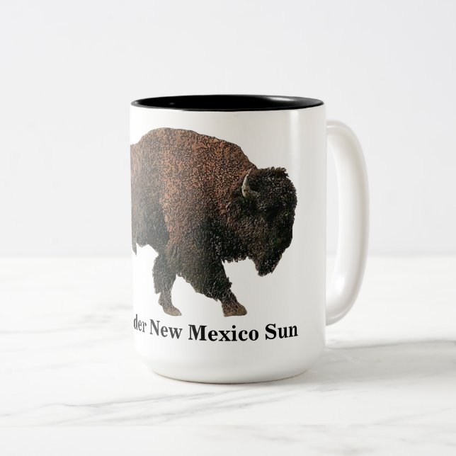 North American Buffalo Two-Tone Coffee Mug (Front Right)