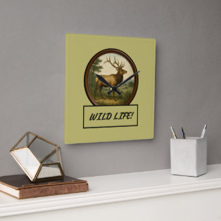 North American Elk Wall Clock