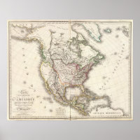 North American Engraved Map
