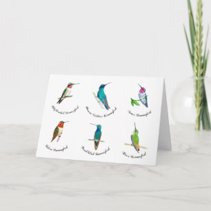 North American Hummingbirds Card