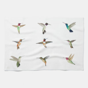 North American Hummingbirds Tea Towel