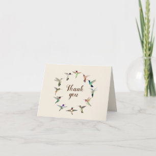 North American Hummingbirds Thank You Card