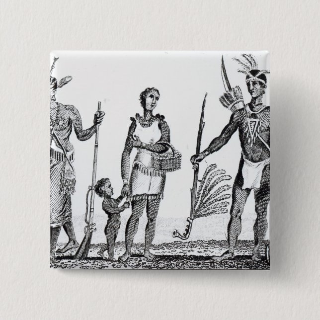North American Indians 15 Cm Square Badge (Front)