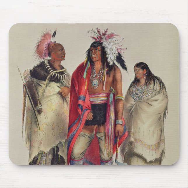 North American Indians, c.1832 Mouse Mat (Front)