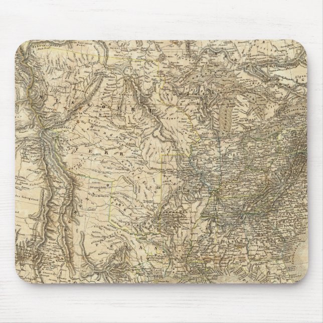 North American Map Mouse Mat (Front)