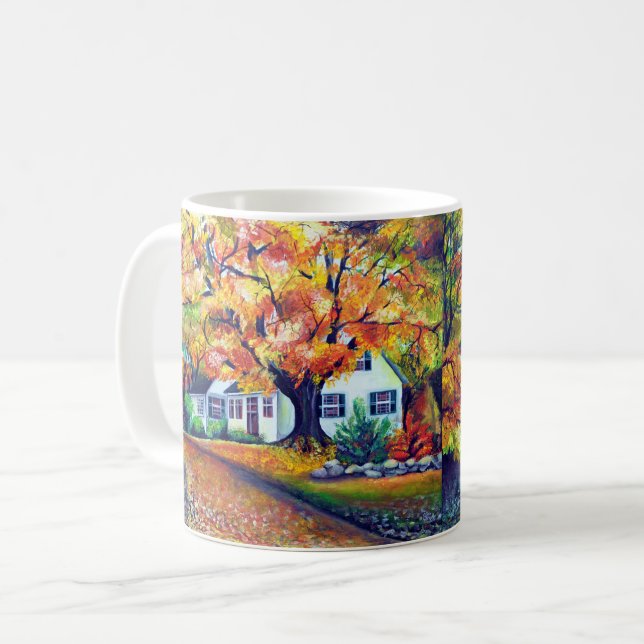 North American Mesmerising Fall Landscape Coffee Mug (Front Left)