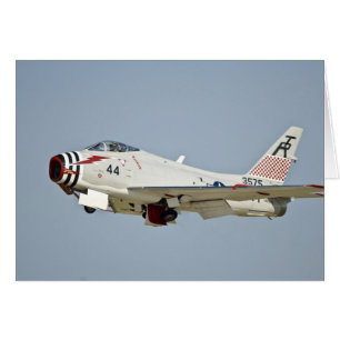 North American Naval FJ2 Fury Jet Fighter flying