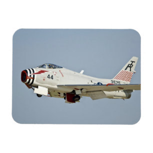 North American Naval FJ2 Fury Jet Fighter flying Magnet