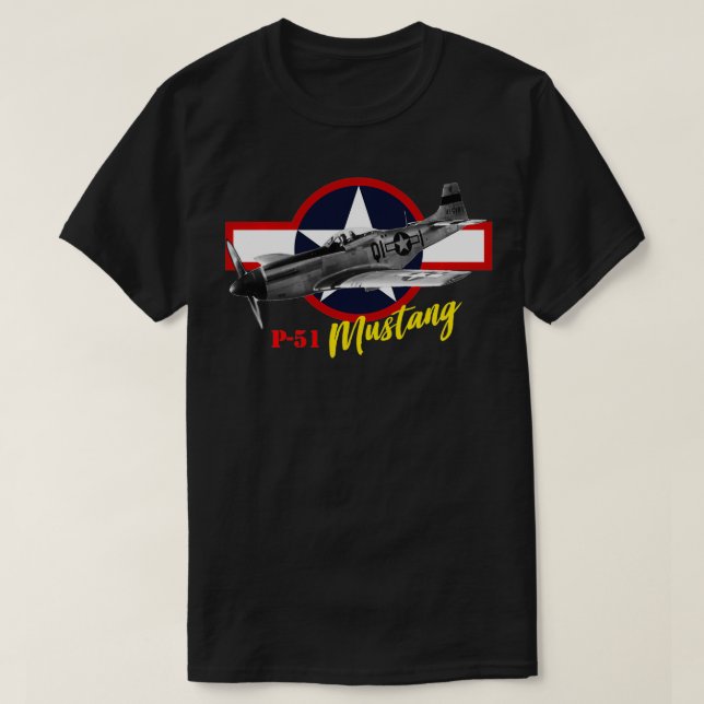North American P51 Mustang  T-Shirt (Design Front)